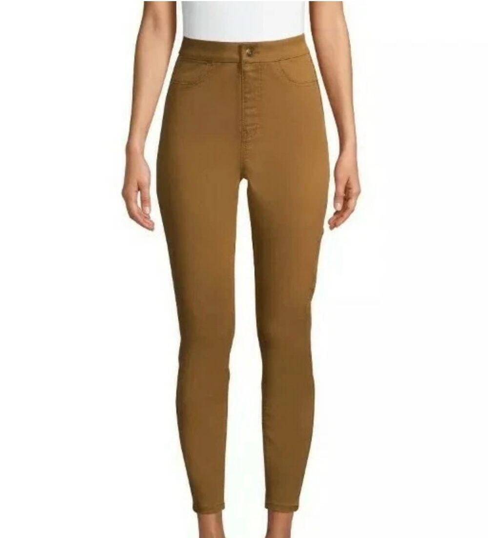 NOBO Women’s Curvy Super High Rise Jegging Size 3XL Stretch Pull on Brown no-gap